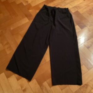 HYBA Nylon Black Wide-Leg Pants Size XL